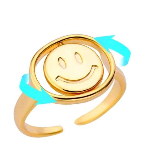 Smiley Face Mood Fidget Ring