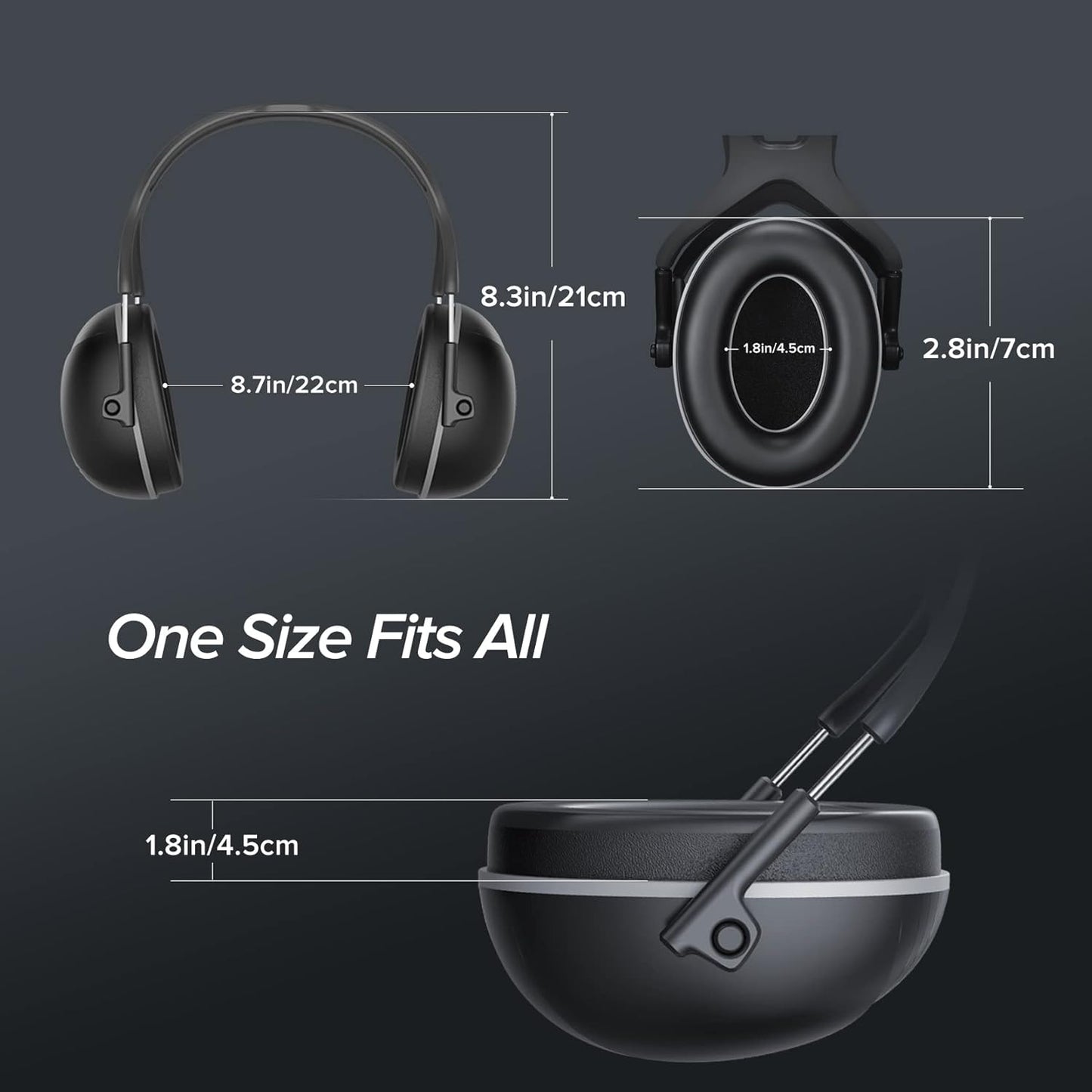 Adult Safety Noise Reducing Earmuffs