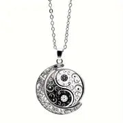 Moon Yin Yang Spinning Necklace
