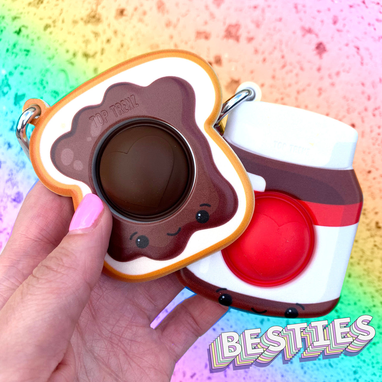OMG! Mega Pop Best Friend Keychains - Hazelnut Spread & Toast