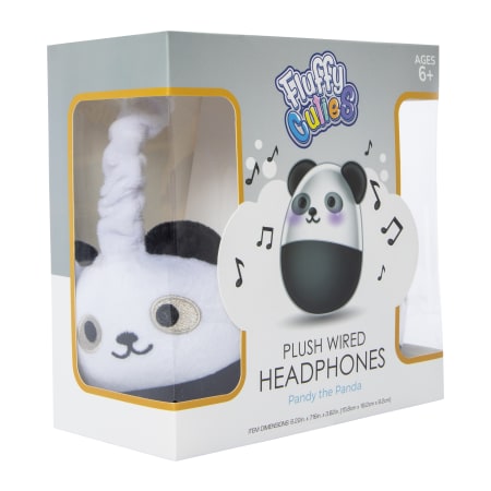 Fluffy Cuties Panda Wired Headphones