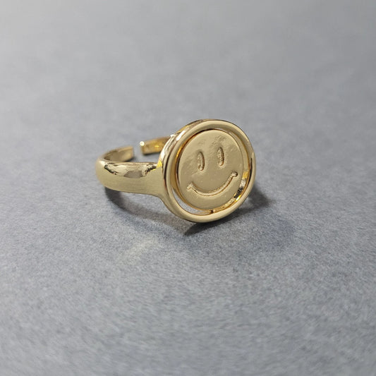 Smiley Face Mood Fidget Ring